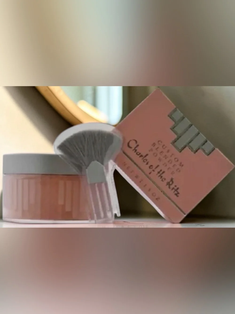 Charles Of The Ritz Custom Blended Powder with Brush-Rose Beige